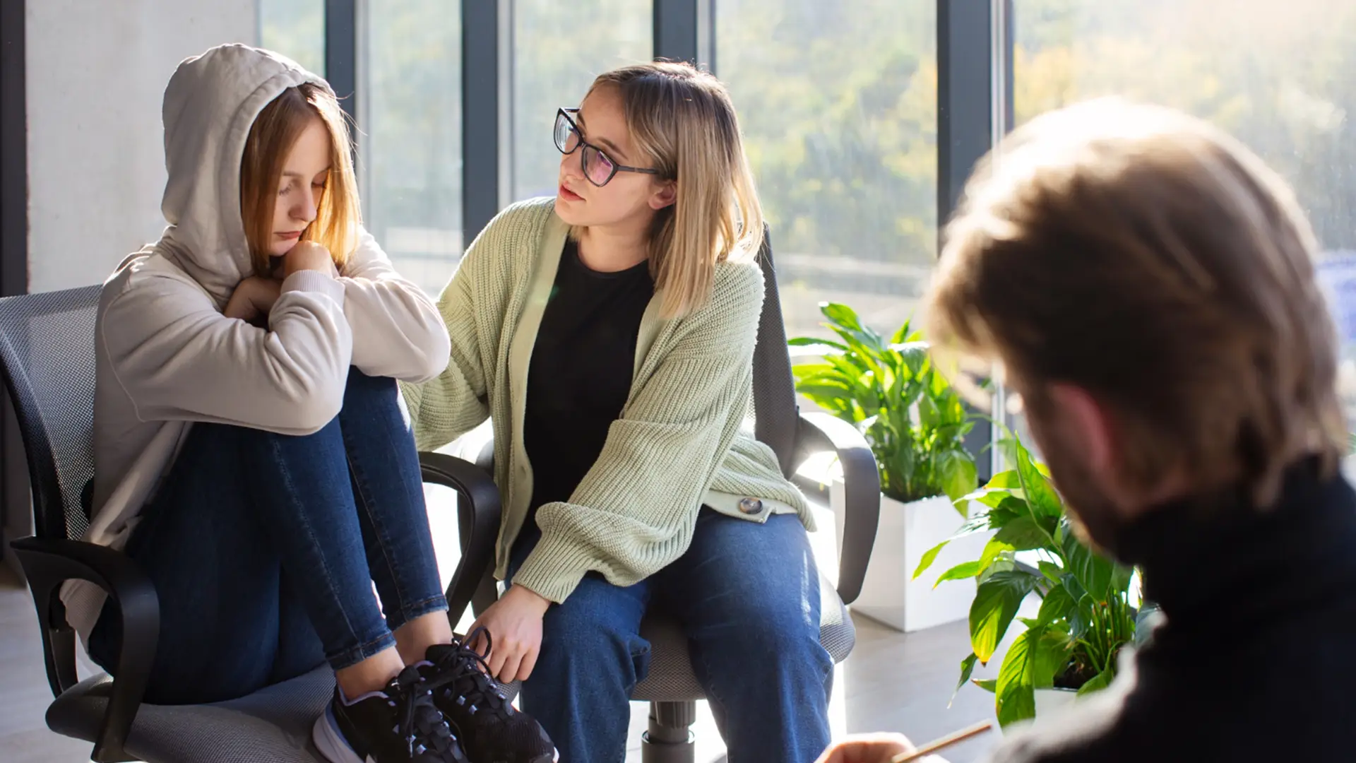 Individual reviewing customized safety plan for emotional triggers and support